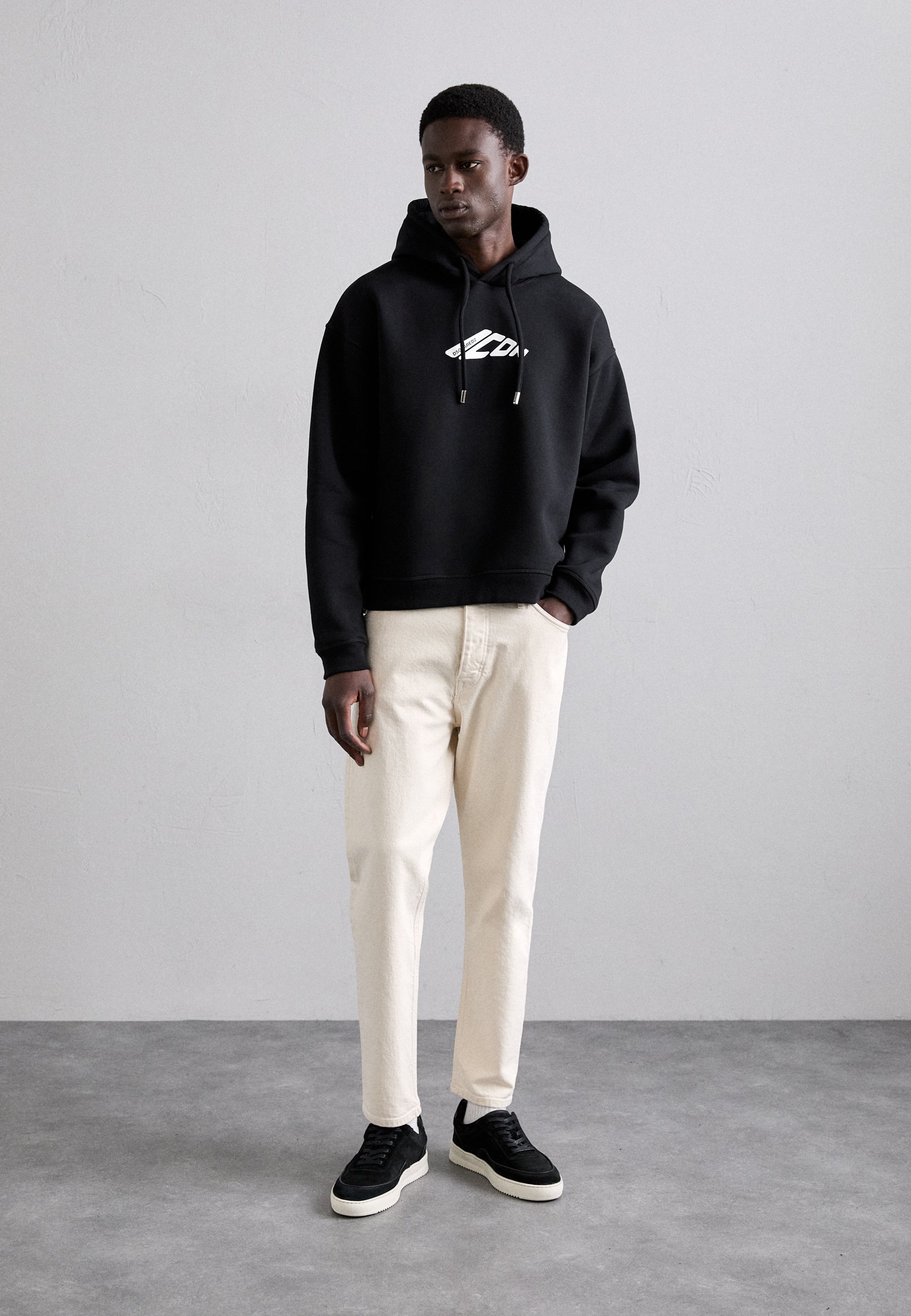 DSQUARED2 ICON RELAX FIT HOODIE - Hoodie - black - Zalando.co.uk