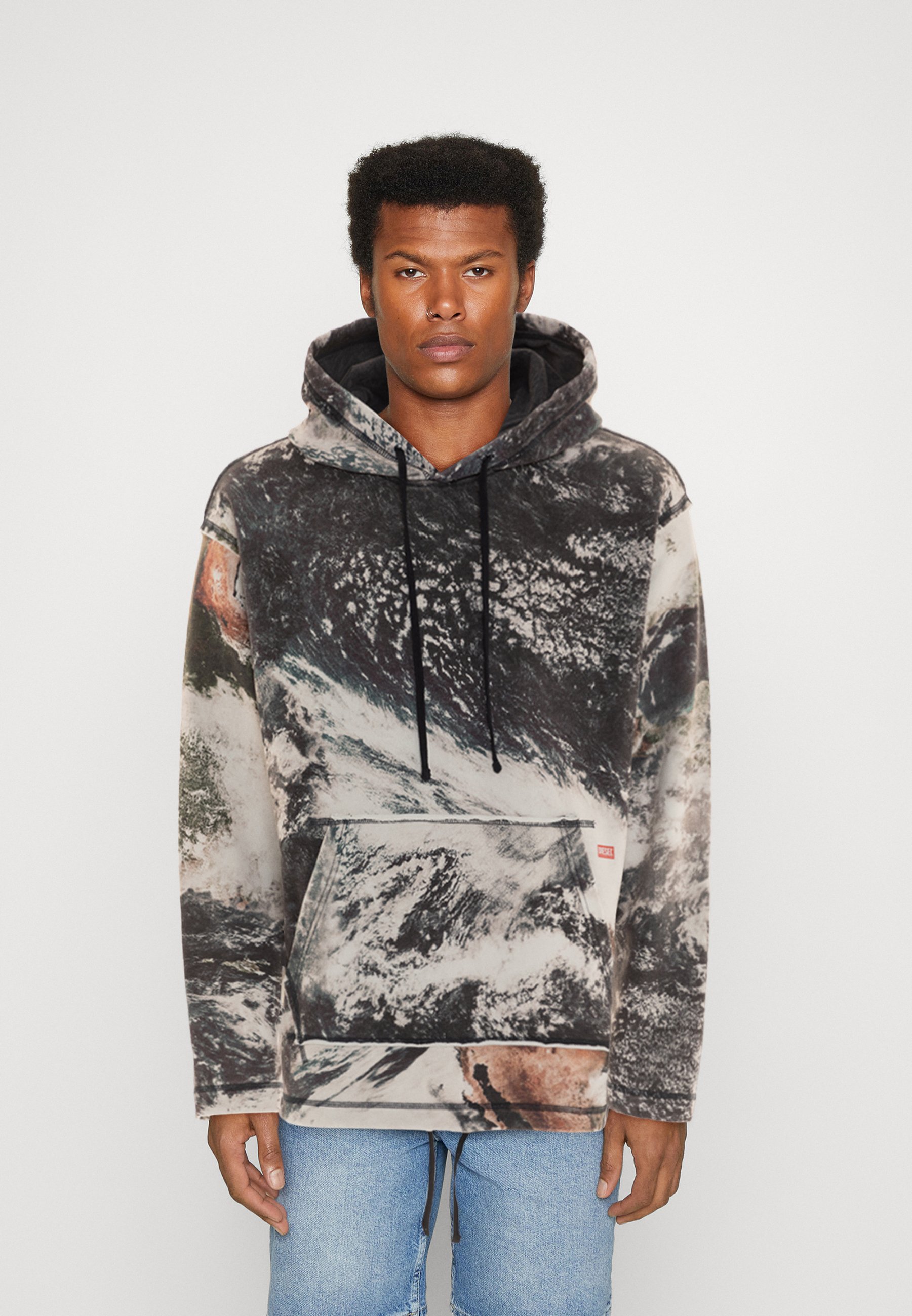 Diesel S-PAY-HOOD-L1 UNISEX - Sweatshirt - black/multi-coloured - Zalando.de