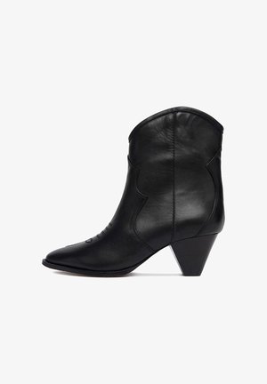 Kauboi/mootorratturi poolsaapad - black