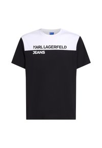 BLOCKED TEE - Apdrukāts T-krekls - white/black