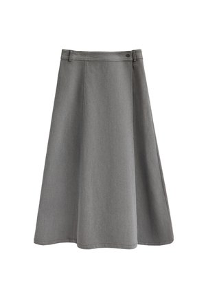 MIDI  - A-snit nederdel - denim gray