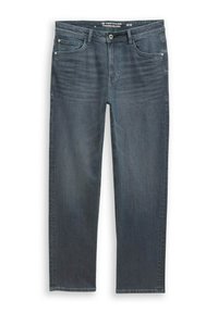 Donkergrijze relaxed-fit jeans met een ritssluiting, vijf-pocket ontwerp en subtiele vervaging. Gemaakt van denim met een soepele textuur.