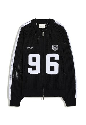 Bershka, RETRO MESH - JACKET - Cardigan - black