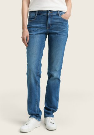 TOM TAILOR TTLIVA Straight - Straight leg jeans - clean mid stone blue denim