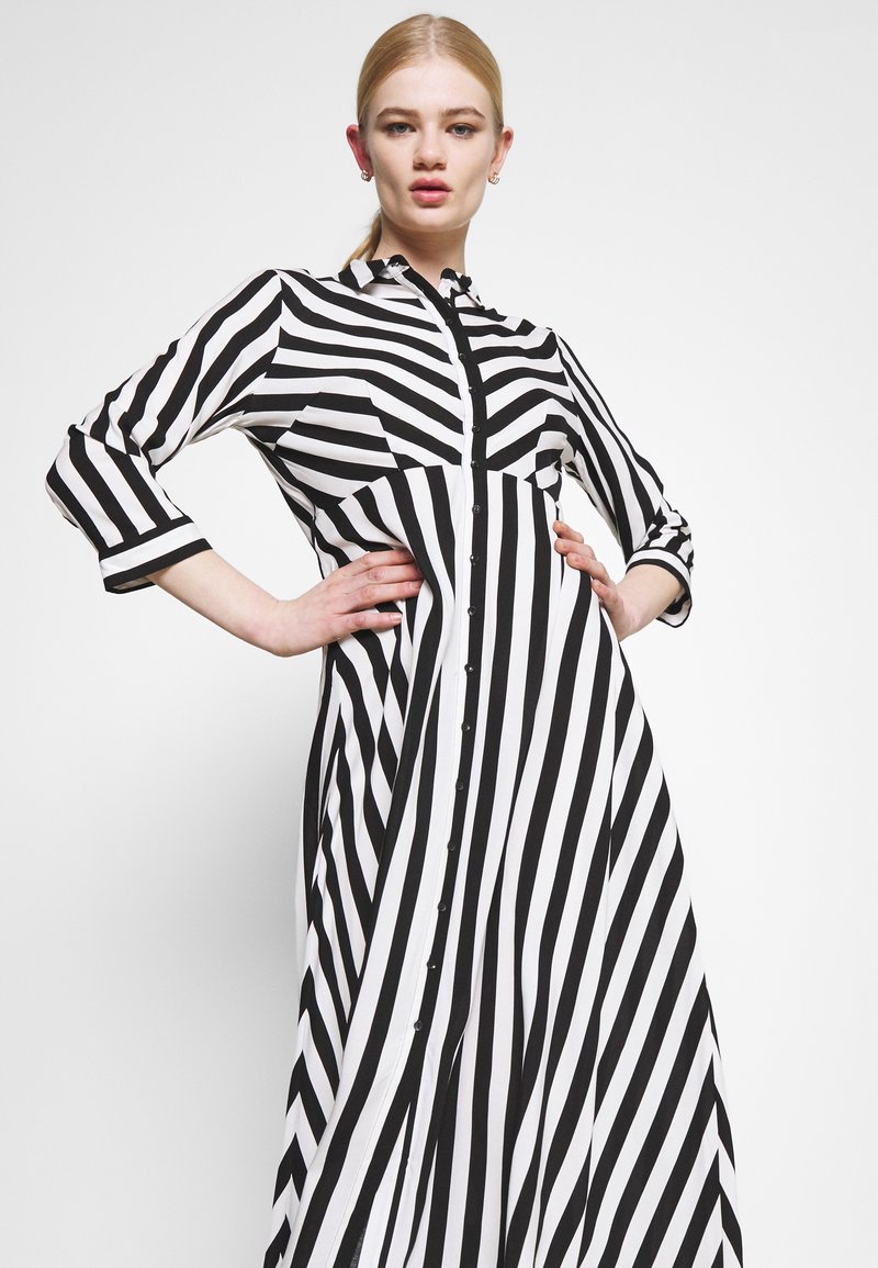 Black And White Striped Maxi Dresses