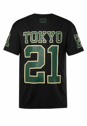 STHUGE HALBARM FOOTBALL - Print T-shirt - black