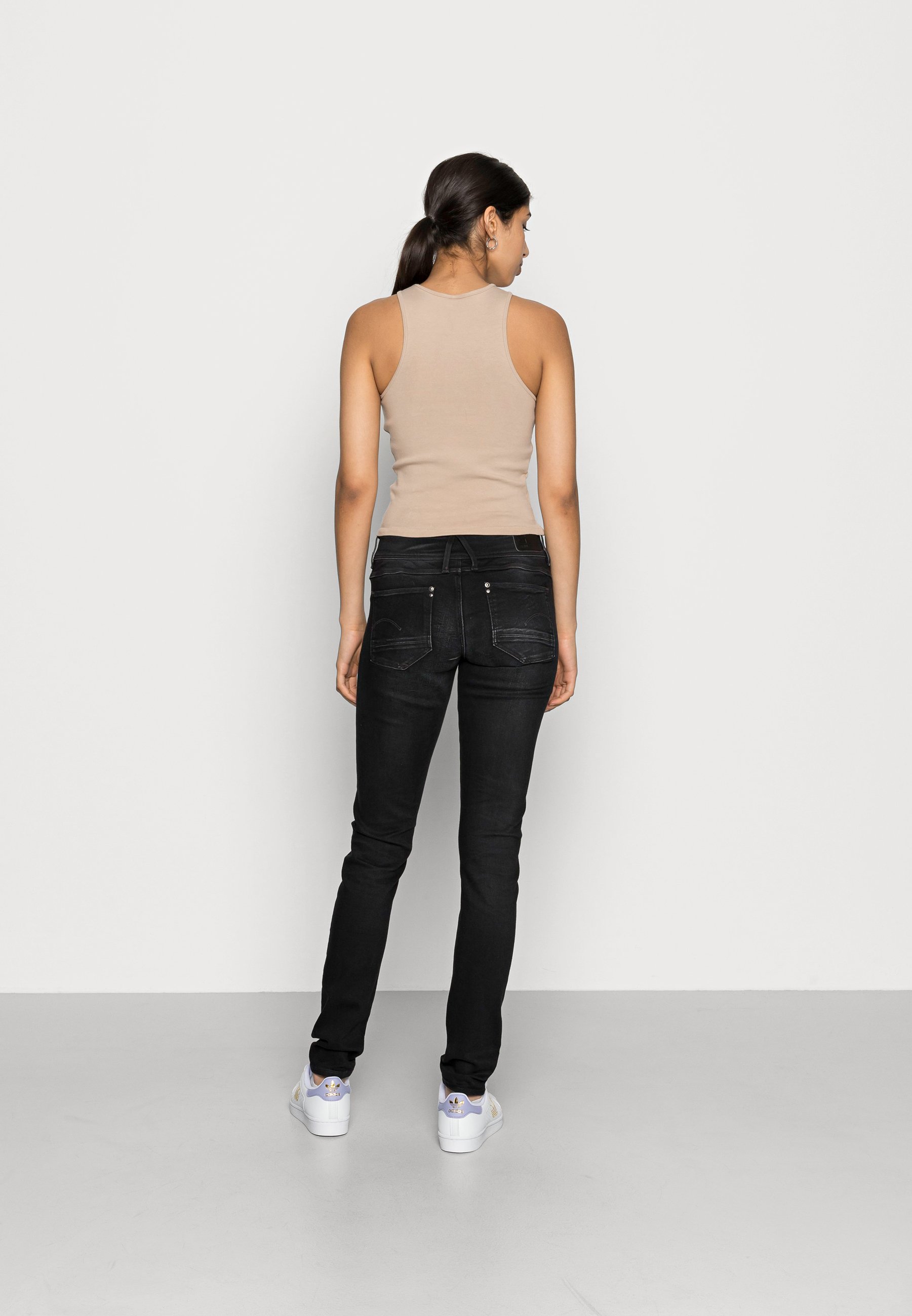 G-Star LYNN MID - Jeans Skinny Fit - dusty grey/grå denim - Zalando.se