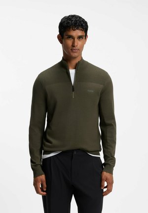 BOSS, KN_MOMENTUM-X QZ - Strickpullover - open green fiftyeight
