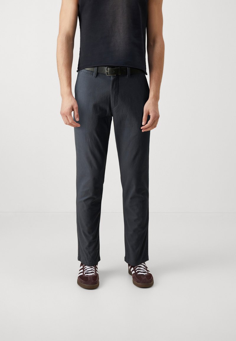 Jack & Jones JPSTMARCO JJDAVE WITH BELT - Chinos - navy blazer
