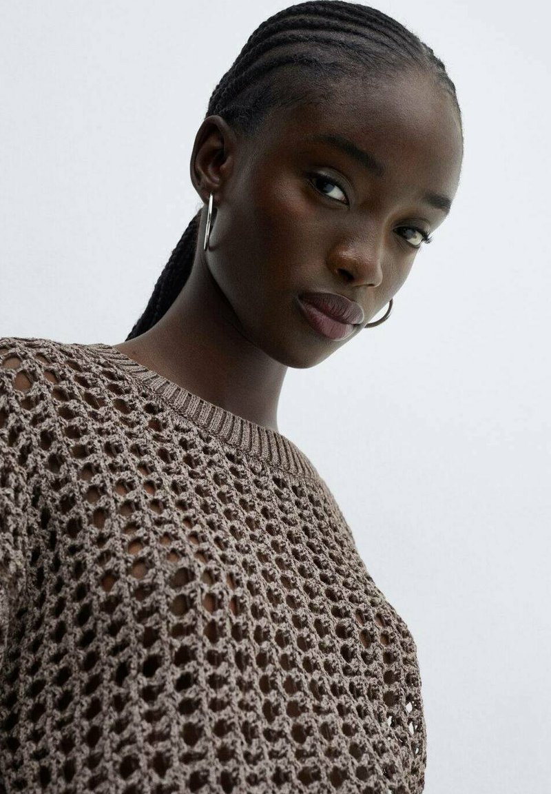 Mango REJILLA - Strickpullover - braun - Zalando.de