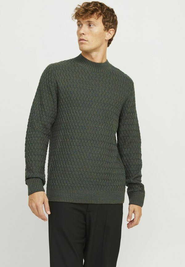 JPRCCZIGGI MOCK NECK - Strickpullover - olive night
