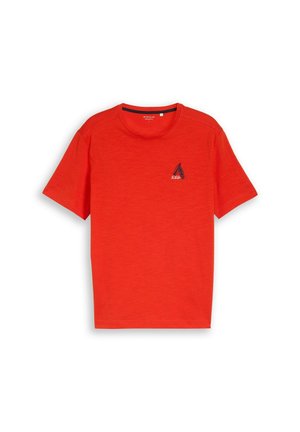 TOM TAILOR, TOM TAILOR T-SHIRT T-SHIRT MIT STICKEREI - Printtipaita - orange red