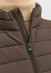 Jack & Jones PREMIUM ERECYCLE BODYWARMER - Waistcoat - seal brown