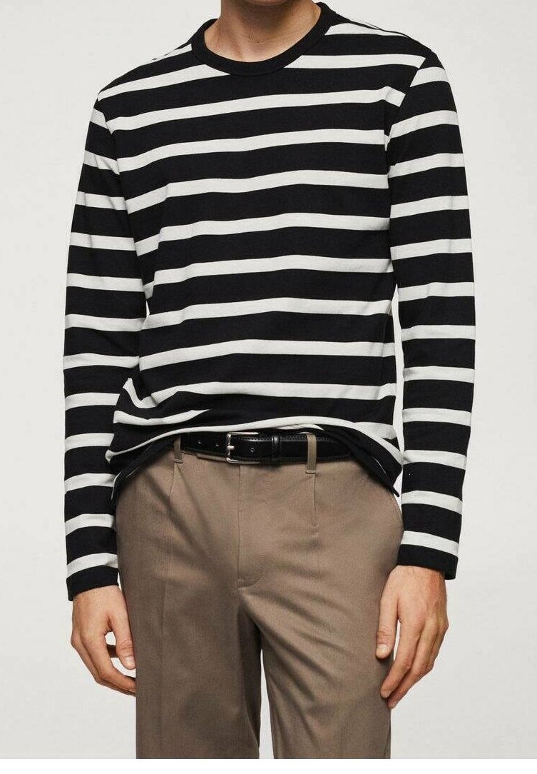 Mango Langarmshirt - black