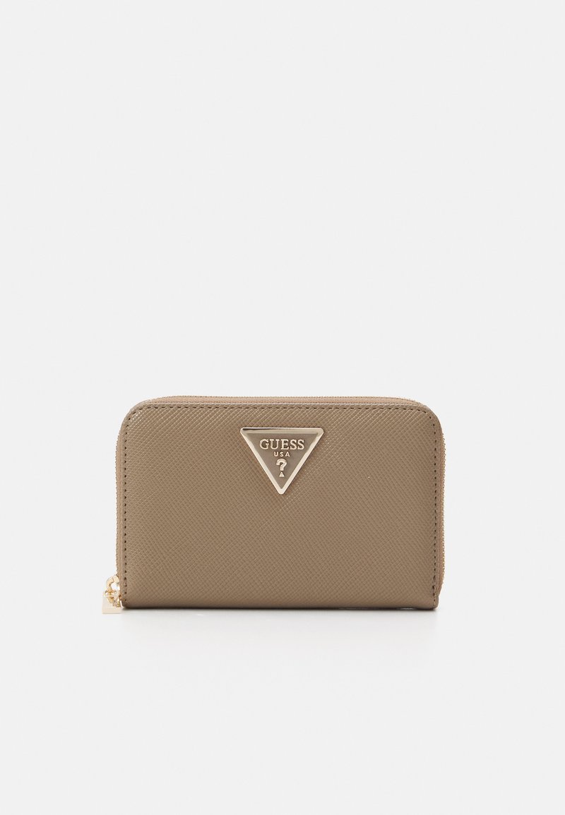 Guess LAUREL MEDIUM ZIP AROUND - Portefeuille - dark taupe