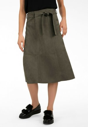 Jupe trapèze - olive