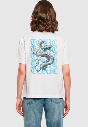 Mister Tee TOXIC SNAKE - Print T-shirt - white