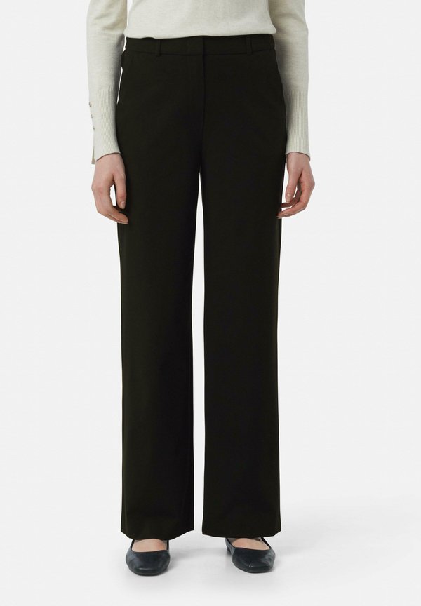 MARLENE  IM RELAXED FIT UND GÜRTELSCHLAUFEN - Stoffhose - schwarz