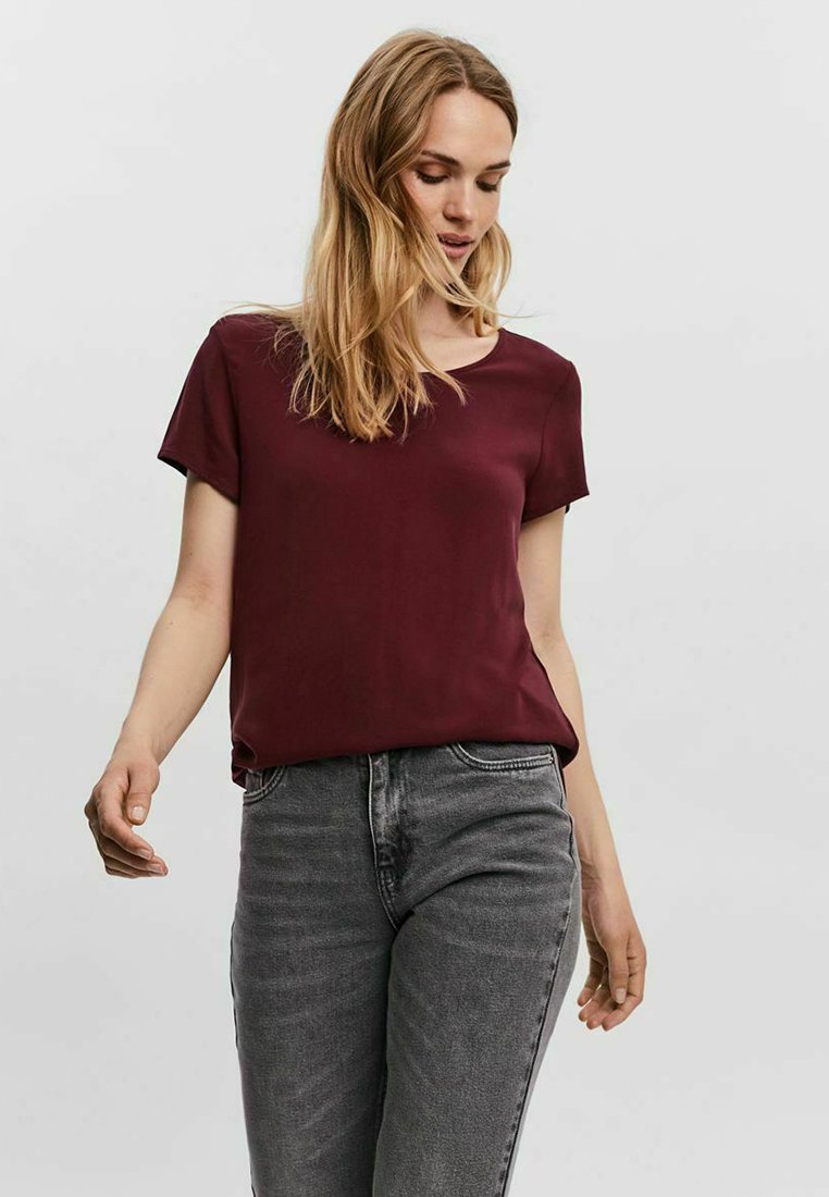 Vero Moda - VMBECCA PLAIN - Blus - port royale, Förstora