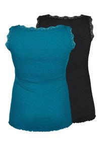 Zizzi 2-PACK WITH TRIM - Topp - blue/coral black