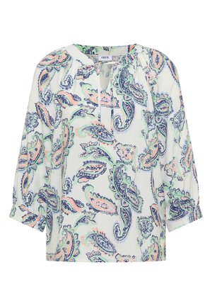Cecil, 3/4-ARM TUNIKA MIT SPLIT NECK UND PRINT - Blouse - vanilla white