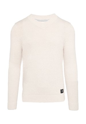 s.Oliver, MIT V AUSSCHNITT - Maglione - helles sand