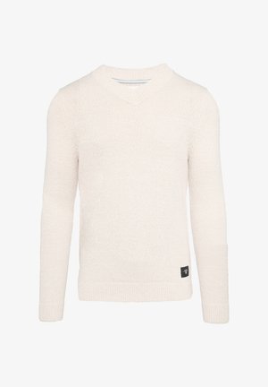 s.Oliver, MIT V AUSSCHNITT - Maglione - helles sand