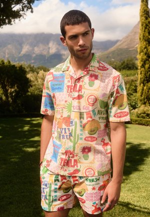 Next, REGULAR FIT - PRINT SHORT SLEEVE SHIRT . - Vapaa-ajan kauluspaita - multi
