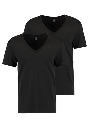 BASE HEATHER 2-PACK - Basic T-shirt - solid black