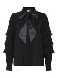 YASVEGO TIE NECK SHIRT - Užsagstoma palaidinė - black