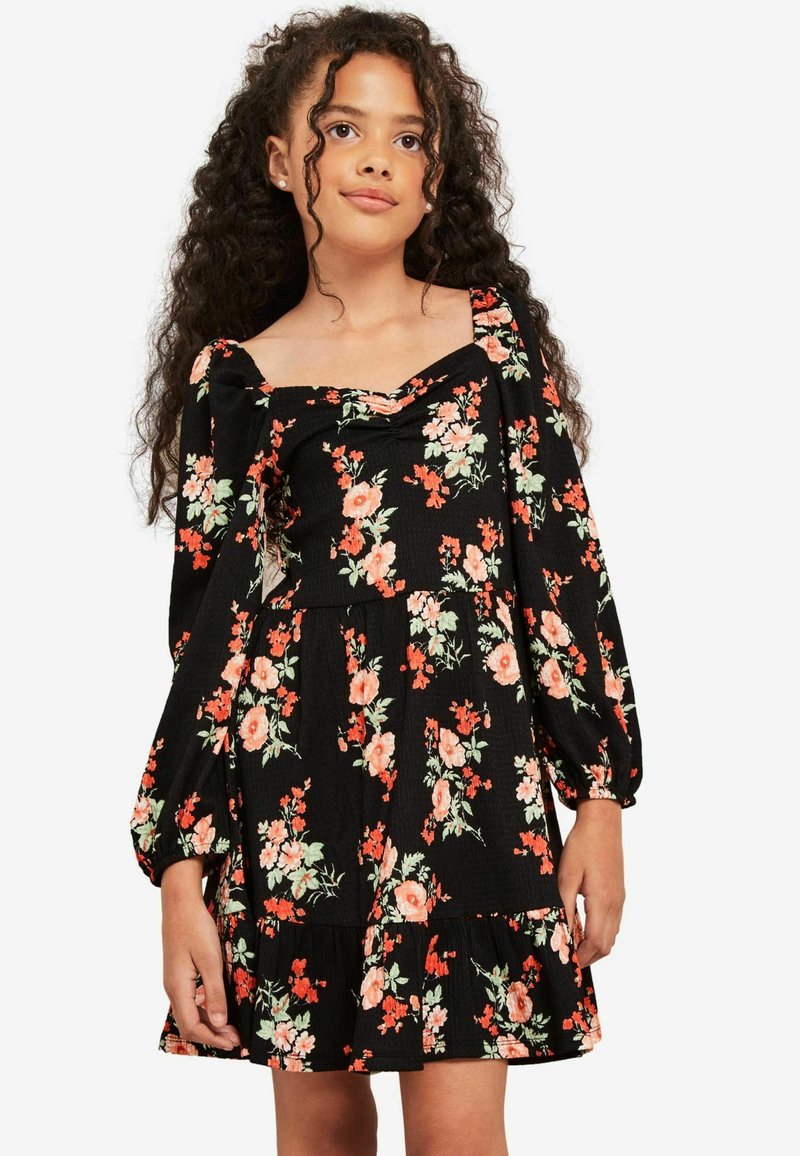 Lipsy Trikotāžas kleita - black floral