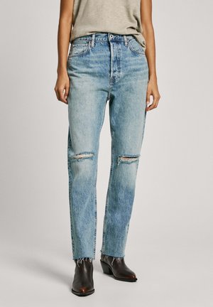 STRAIGHT - Straight leg jeans - light-blue denim