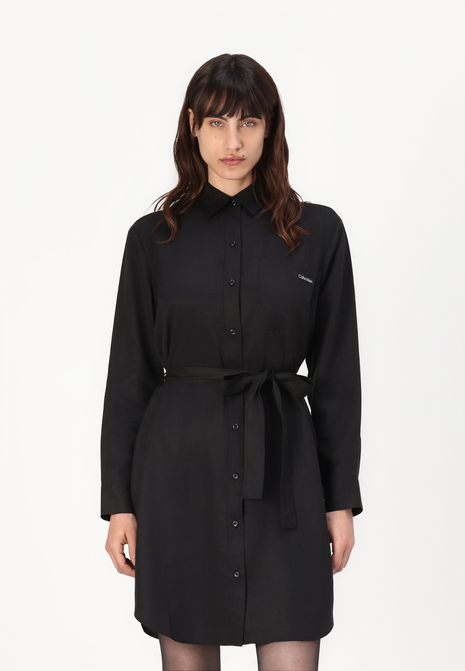 calvin klein black shirt dress NARCISS - Black Midi Shirt Dress main image 0