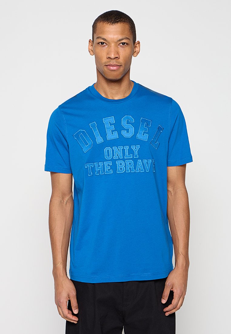 Diesel T-shirt print lichtblauw