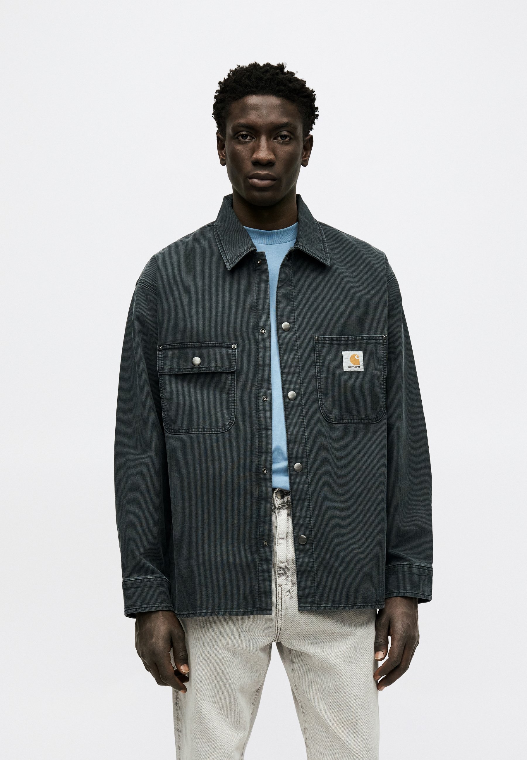 Carhartt WIP PARRISH SHIRT DAYTONA BEDFORD - Shirt - obsidian