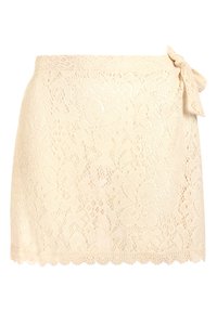 Niewybrane, beżowe pareo wiazna krótka spódnica