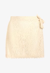 Niewybrane, beżowe pareo wiazna krótka spódnica