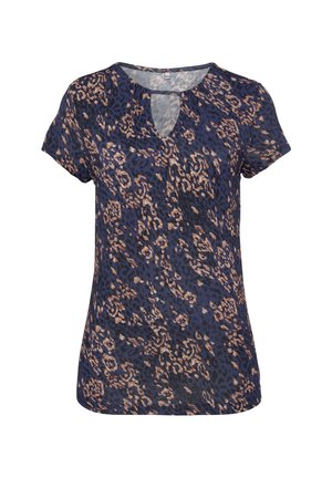 KURZARM - T-Shirt print - blau rosé bedruckt