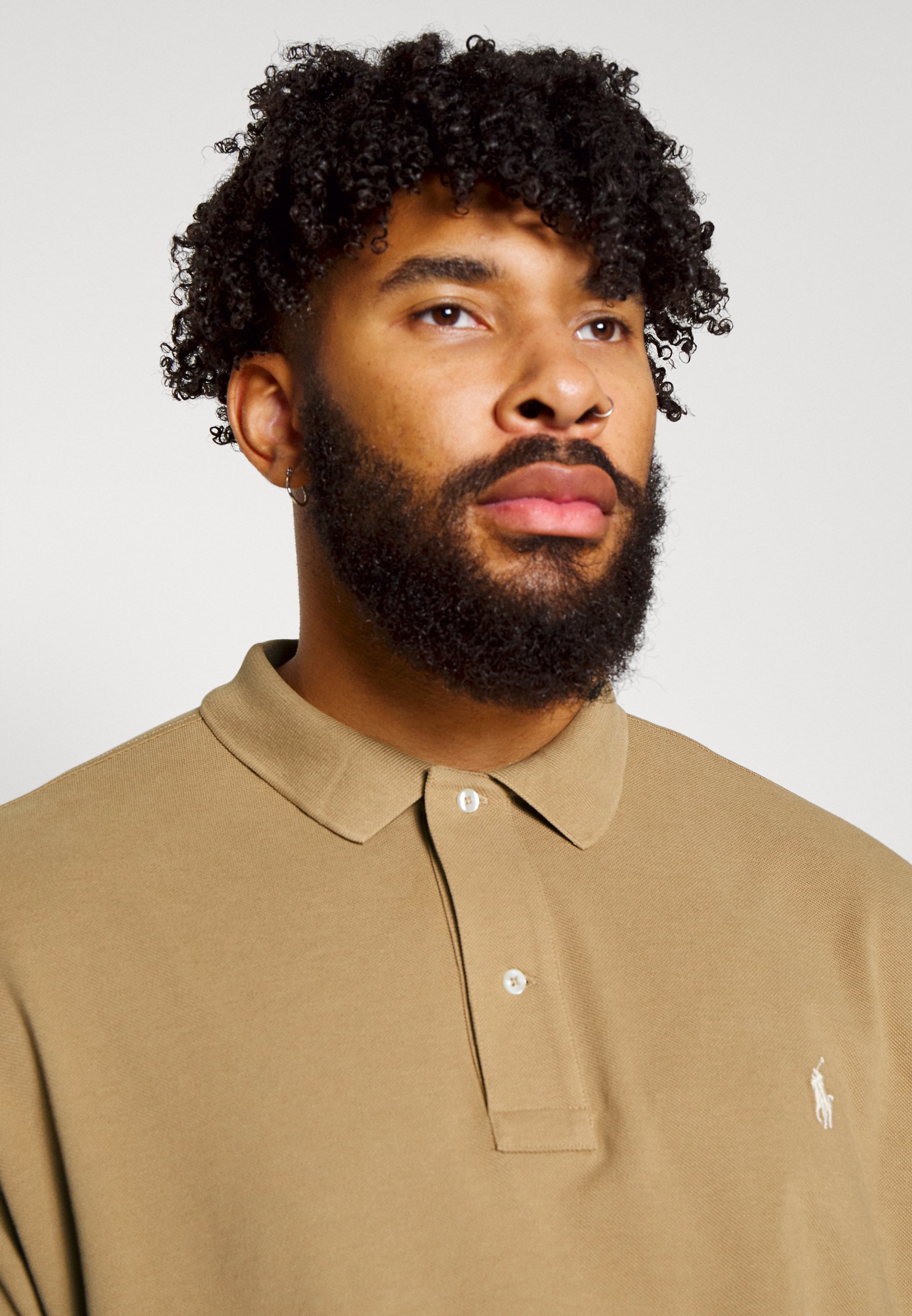 Brown polo shirt big and tall Clearance