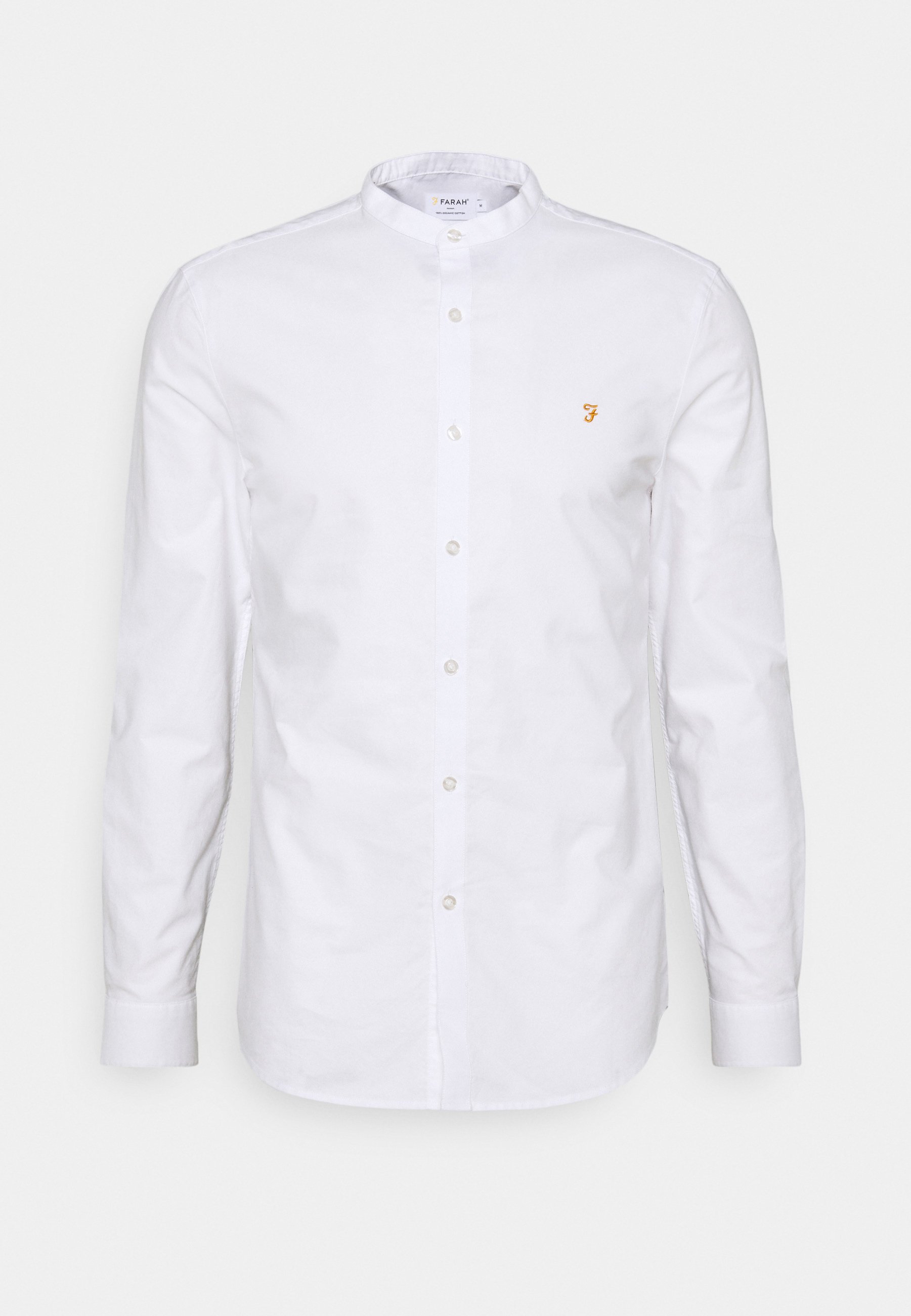 Farah BREWER MANDARIN COLLAR SLIM FIT SHIRT Shirt white