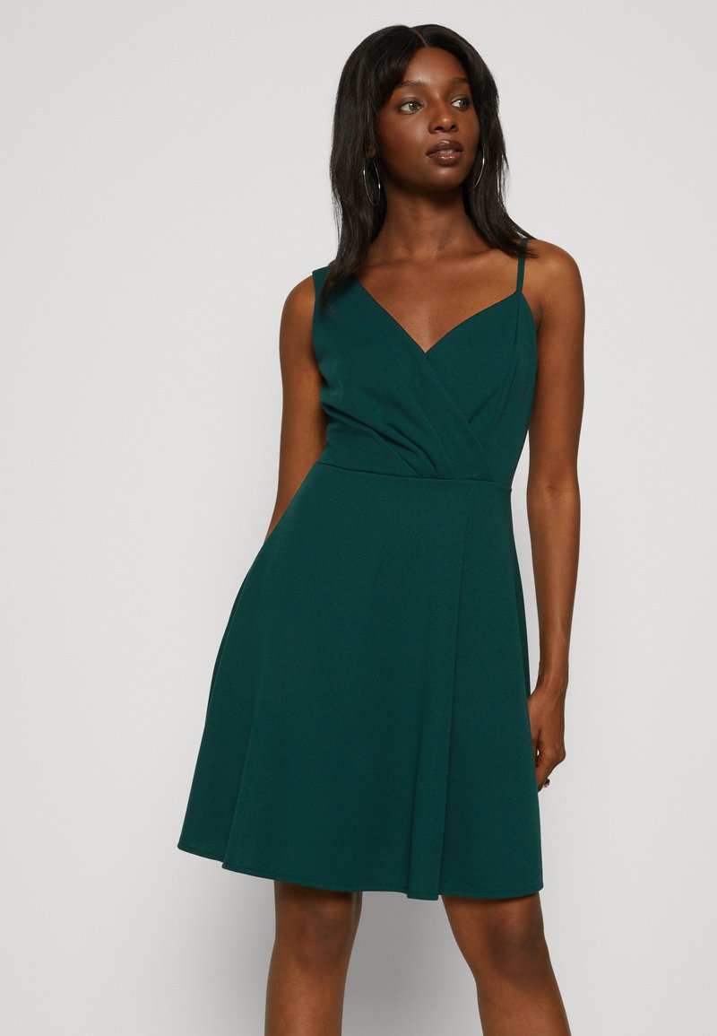 WAL G PETITE JOLENE SKATER - Jersey dress - forest green/dark green -  Zalando.co.uk