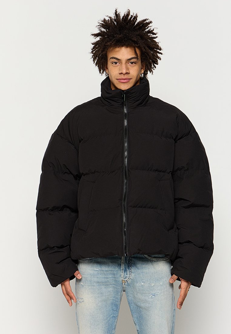 Diesel Gewatteerde jas zwart
