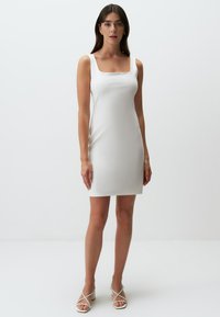 Jimmy Key SQUARE NECK BASIC MINI WITH STRAPS - Freizeitkleid - white