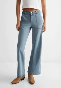 Mango Kids UTILITY - Zvonové džínsy - dark blue