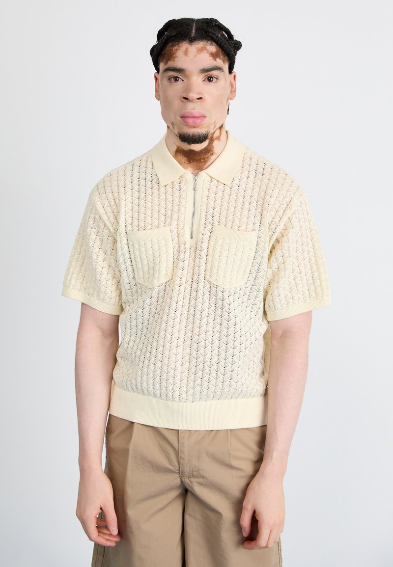 Obey Clothing - GRANT QUATER ZIP  - Polo shirt - birch, Enlarge