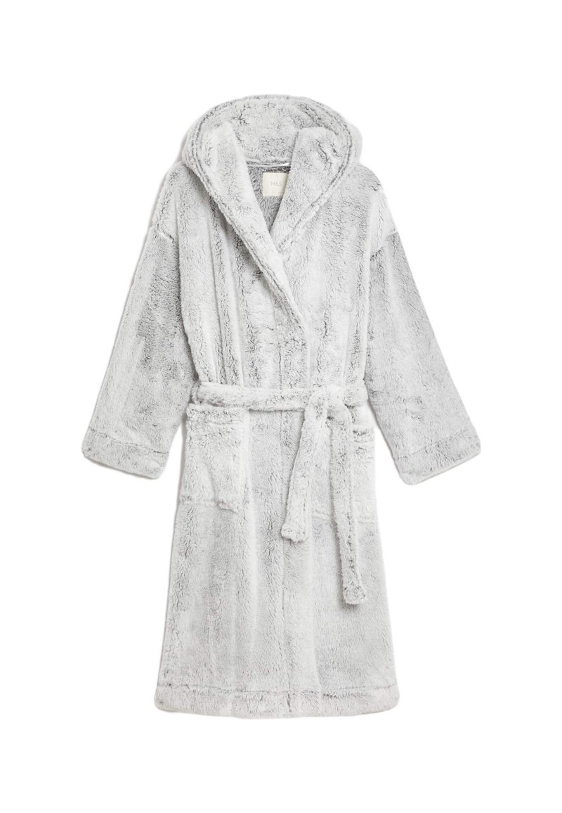 Marks & Spencer HOODED - Dressing gown - grey - Zalando
