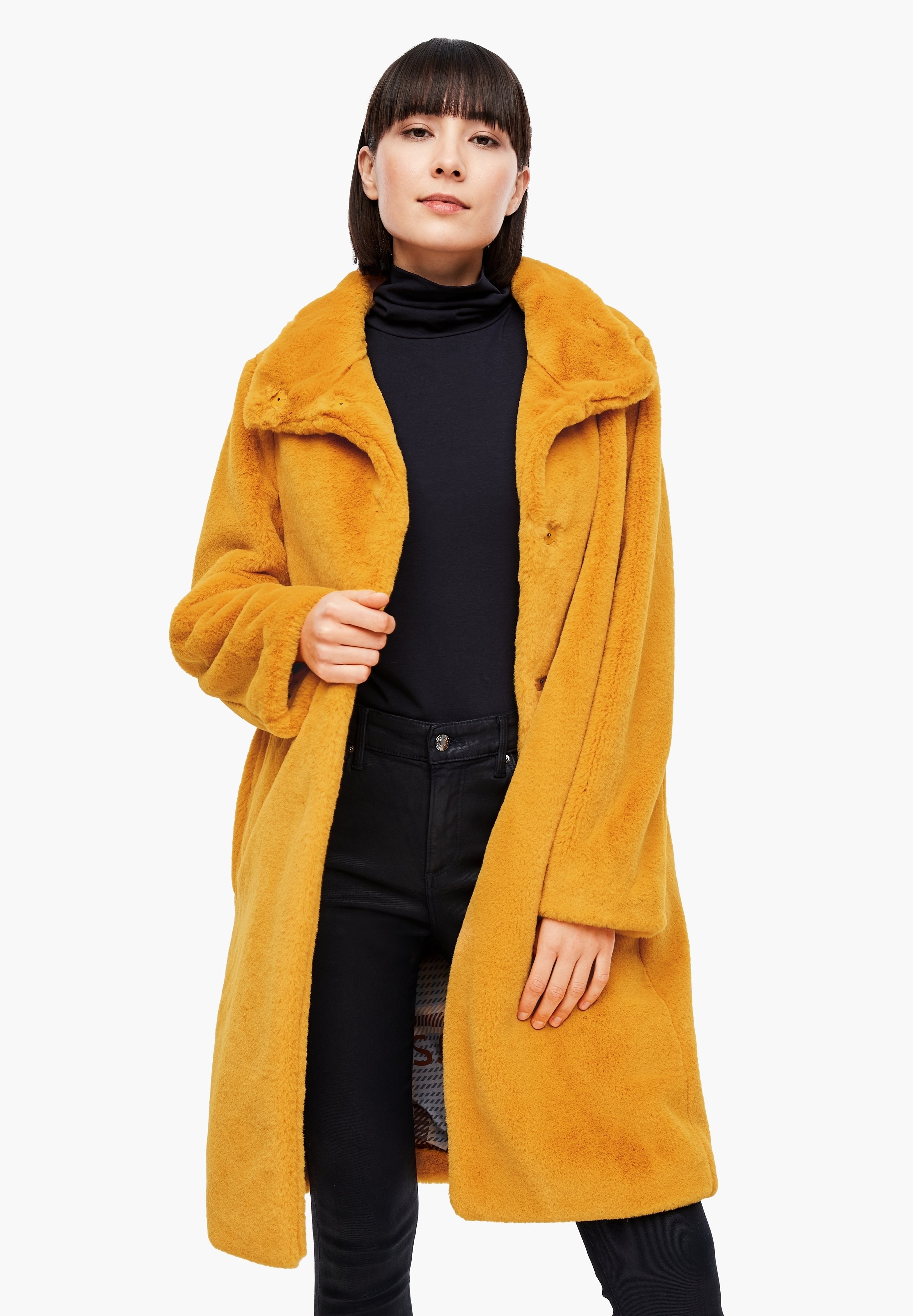 s.Oliver TEDDY - Winter coat - yellow 