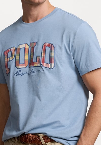 Polo Ralph Lauren CLASSIC FIT PLAID LOGO JERSEY T-SHIRT - Print T-shirt - vessel blue