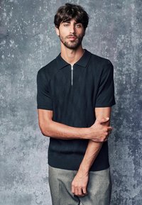Next ZIP NECK - REGULAR FIT - Polotričko - navy blue