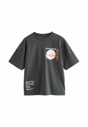 Next, LICENSED POKEMON PIKACHU T-SHIRT.  - REGULAR FIT - Print T-shirt - charcoal grey back print